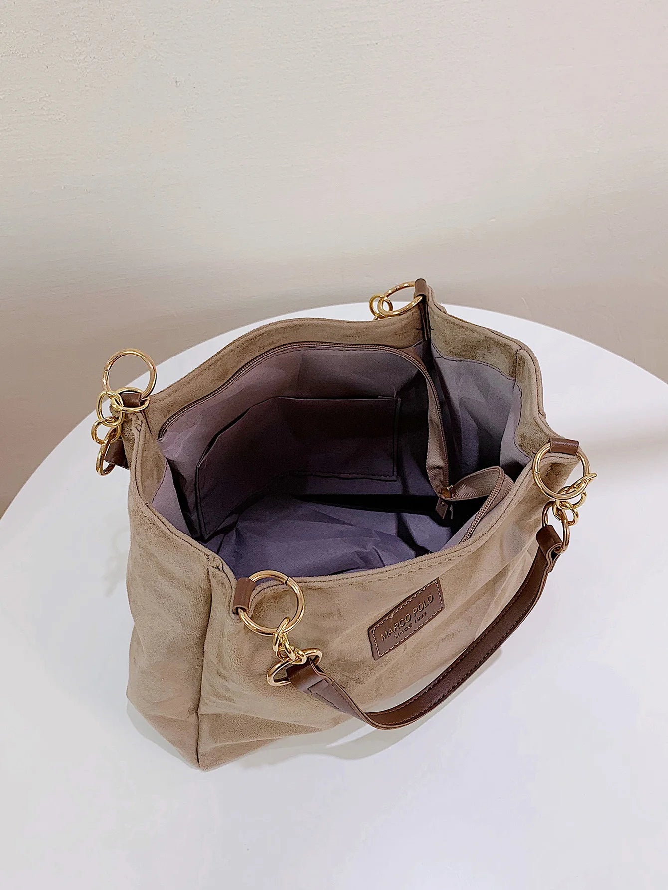 Large Suede Stylish Tote Bag