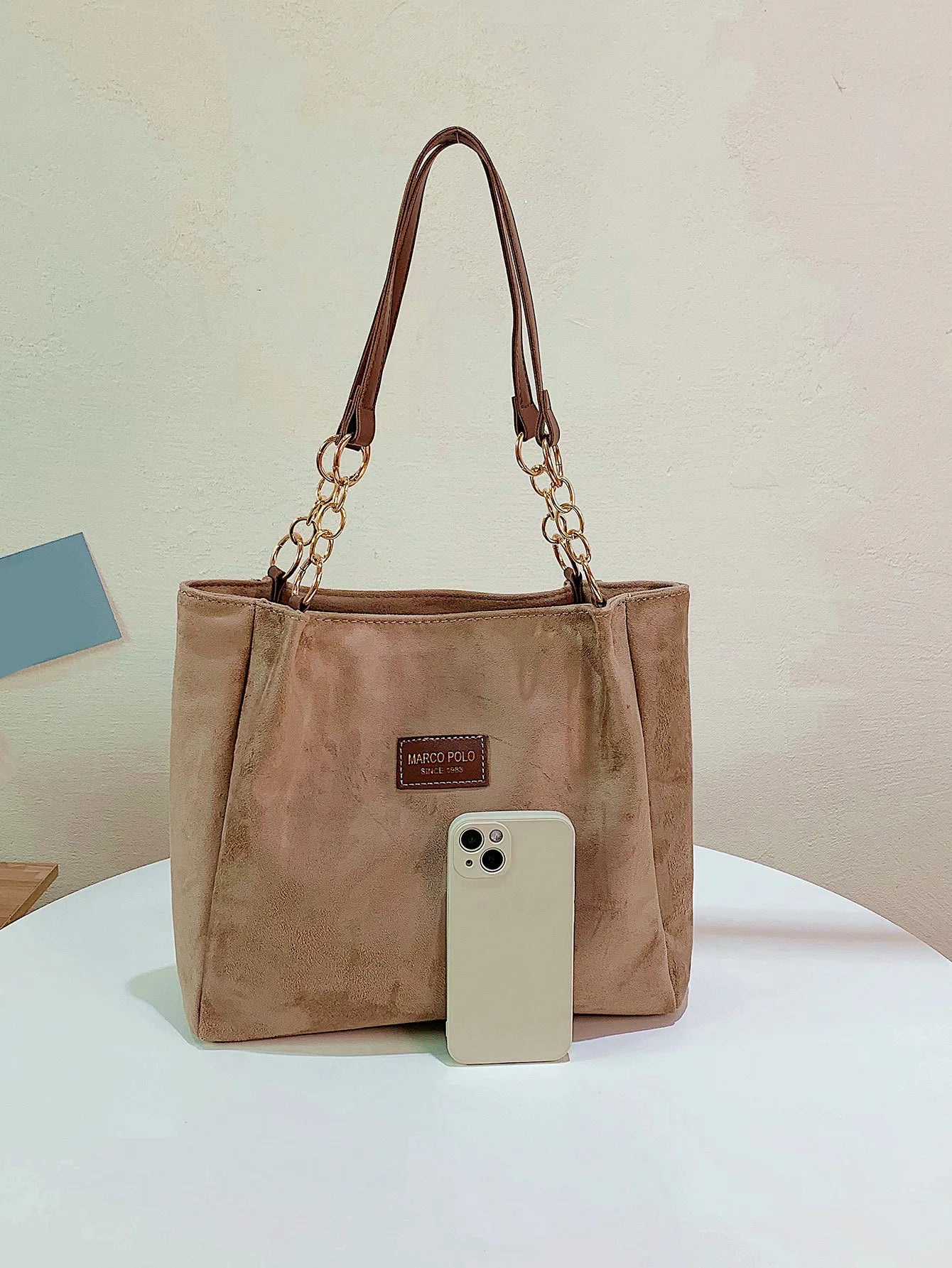 Large Suede Stylish Tote Bag