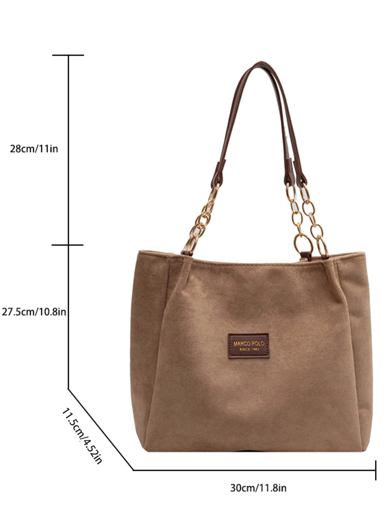 Large Suede Stylish Tote Bag