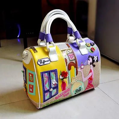 Candy Color Tote Italian Leather Bags