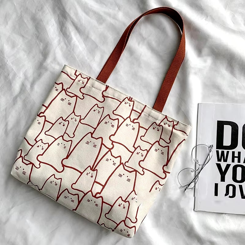 Cute Cat Canvas Bags