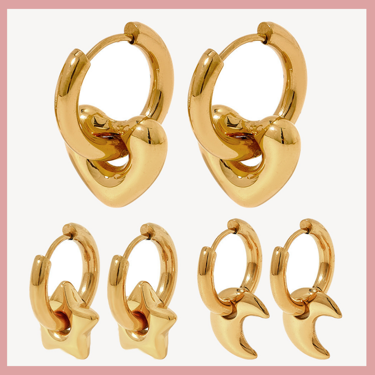 Earrings Stainless Steel Glossy Earrings