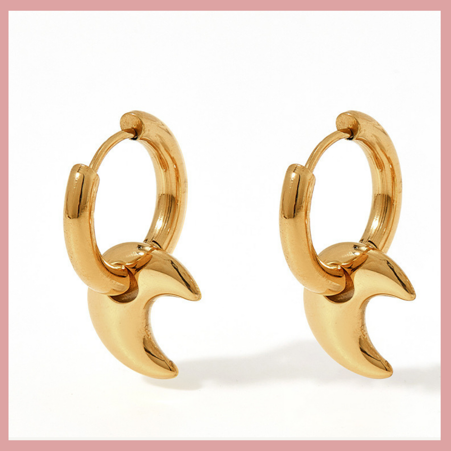 Earrings Stainless Steel Glossy Earrings